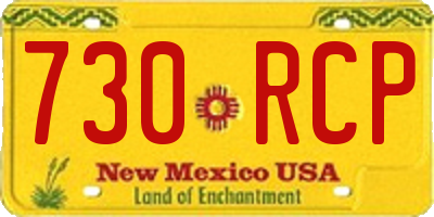 NM license plate 730RCP