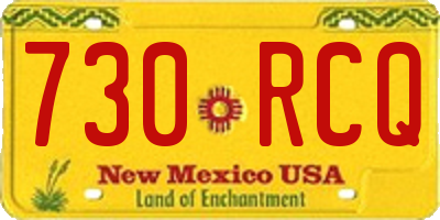 NM license plate 730RCQ