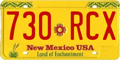 NM license plate 730RCX