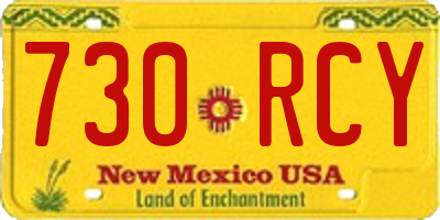 NM license plate 730RCY