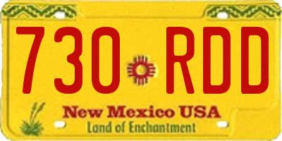 NM license plate 730RDD