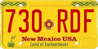 NM license plate 730RDF
