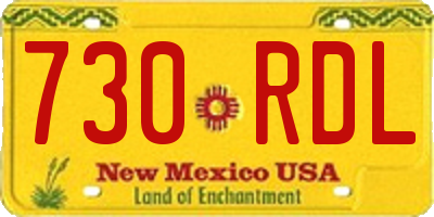 NM license plate 730RDL