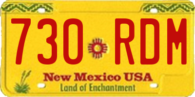 NM license plate 730RDM