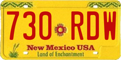 NM license plate 730RDW
