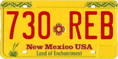 NM license plate 730REB