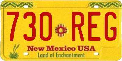 NM license plate 730REG