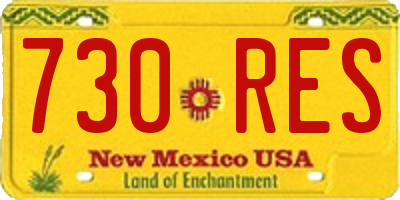 NM license plate 730RES