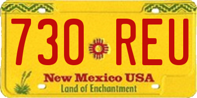 NM license plate 730REU