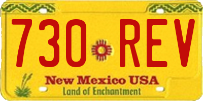 NM license plate 730REV