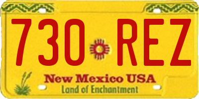 NM license plate 730REZ