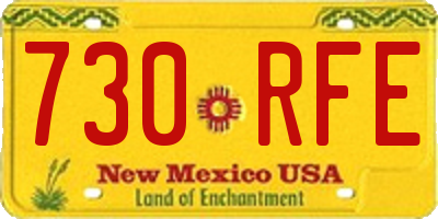 NM license plate 730RFE