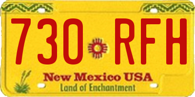 NM license plate 730RFH