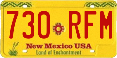 NM license plate 730RFM