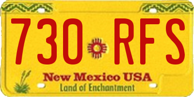 NM license plate 730RFS