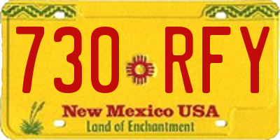 NM license plate 730RFY