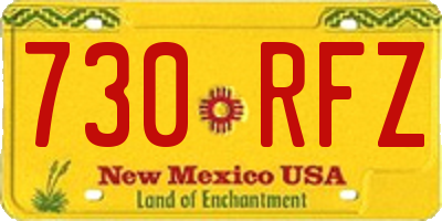 NM license plate 730RFZ