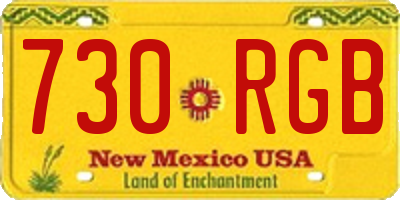 NM license plate 730RGB