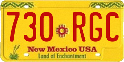 NM license plate 730RGC