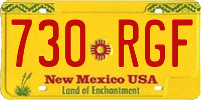 NM license plate 730RGF