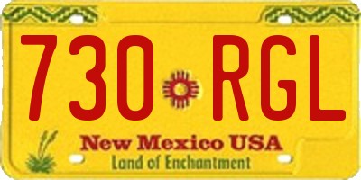 NM license plate 730RGL