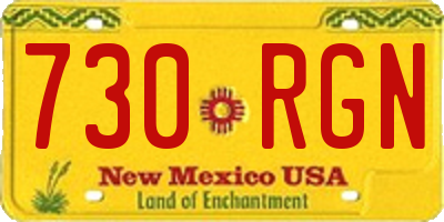 NM license plate 730RGN