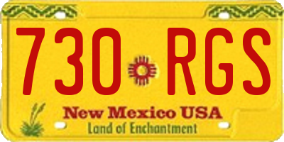 NM license plate 730RGS