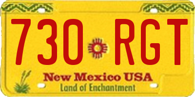NM license plate 730RGT