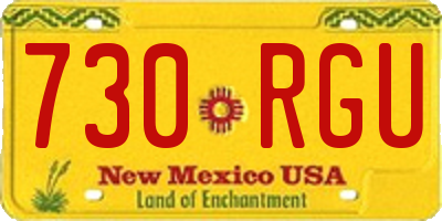 NM license plate 730RGU