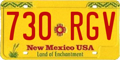 NM license plate 730RGV