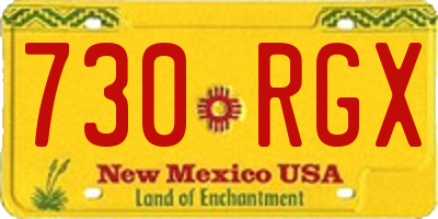 NM license plate 730RGX
