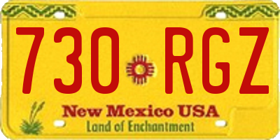 NM license plate 730RGZ