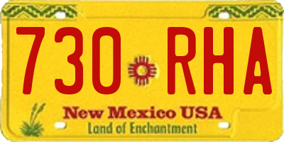 NM license plate 730RHA
