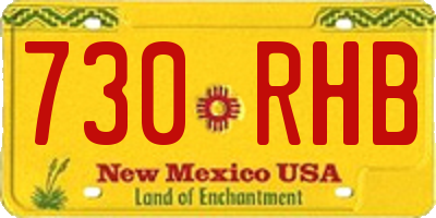 NM license plate 730RHB