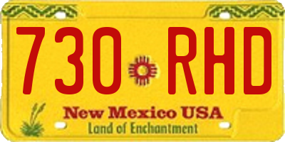 NM license plate 730RHD
