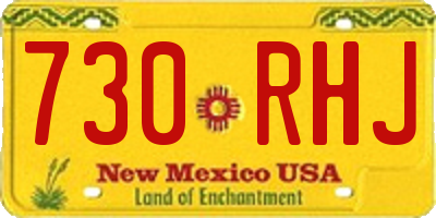 NM license plate 730RHJ