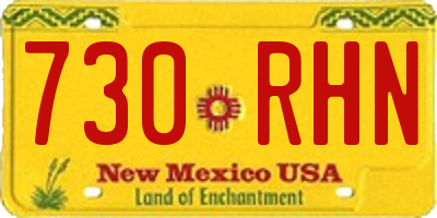 NM license plate 730RHN