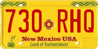 NM license plate 730RHQ