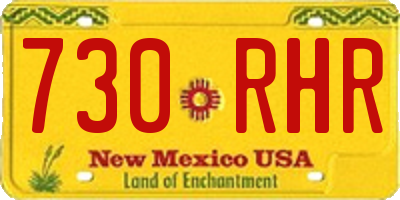 NM license plate 730RHR