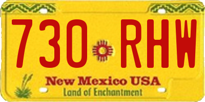 NM license plate 730RHW