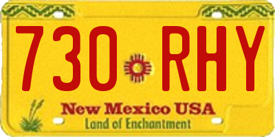 NM license plate 730RHY