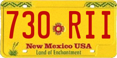 NM license plate 730RII