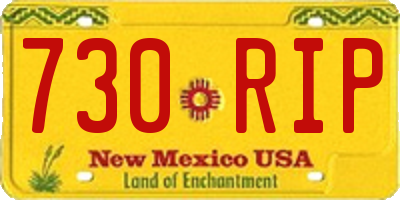 NM license plate 730RIP