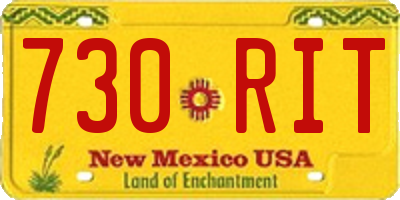 NM license plate 730RIT