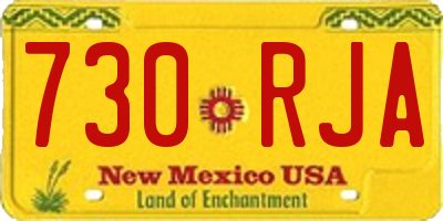NM license plate 730RJA