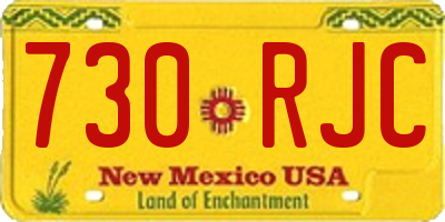 NM license plate 730RJC