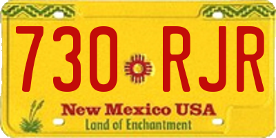 NM license plate 730RJR
