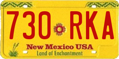 NM license plate 730RKA