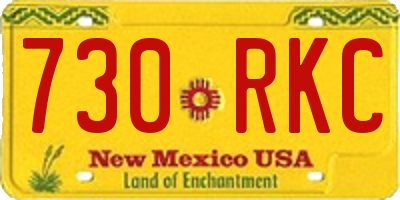 NM license plate 730RKC