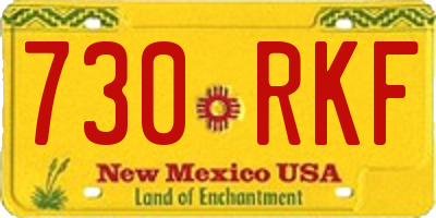NM license plate 730RKF
